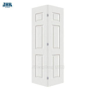 36 英寸 X 80 英寸白漆纹理成型复合 MDF 双折门，适用于步入式衣柜