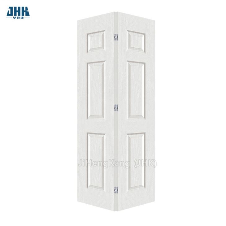 36 英寸 X 80 英寸白漆纹理成型复合 MDF 双折门，适用于步入式衣柜